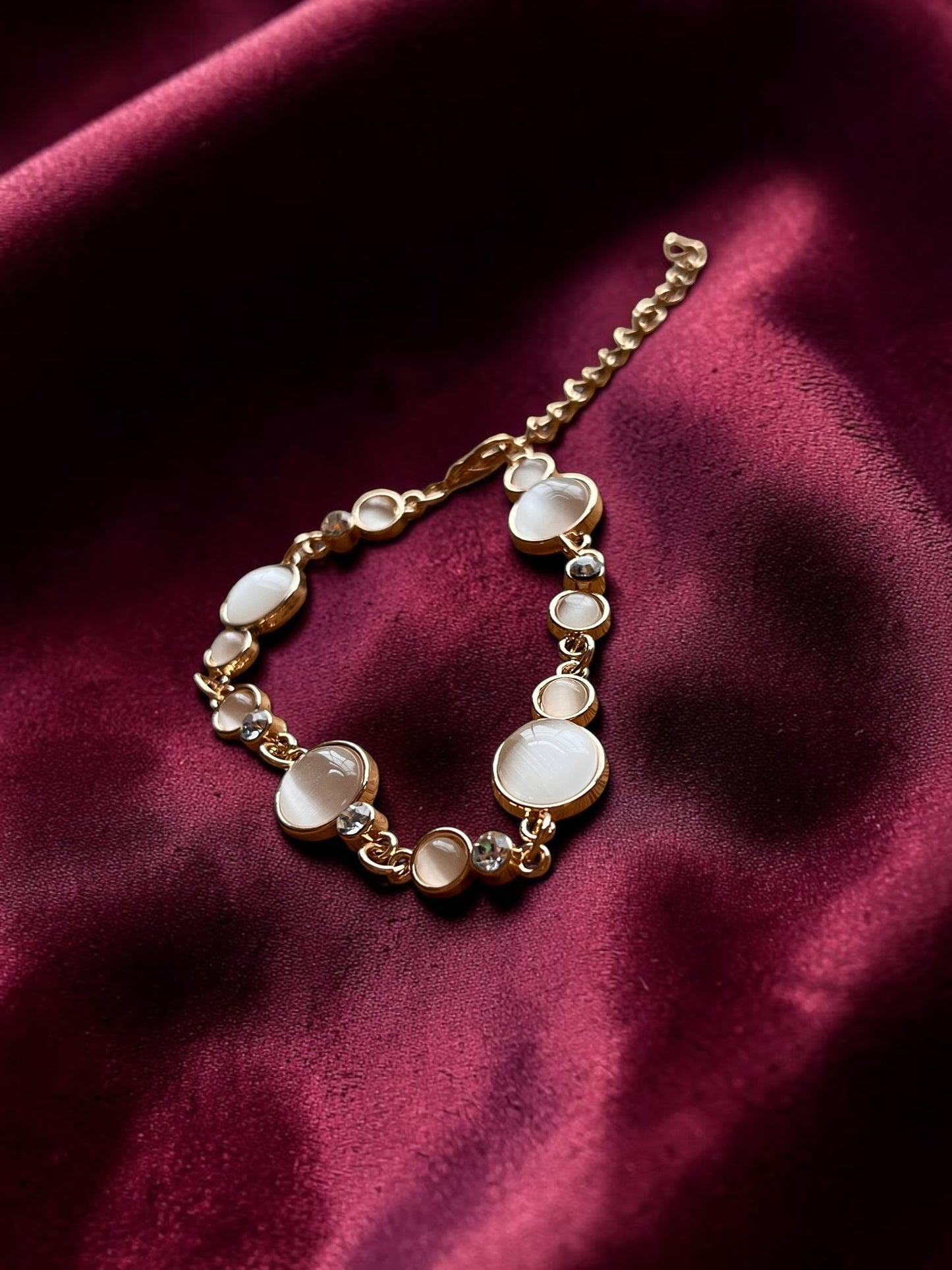 Champagne Crystal Bracelet | Gold Tone Rhinestone Bracelet | Bridal Jewelry | Elegant Statement Bracelet